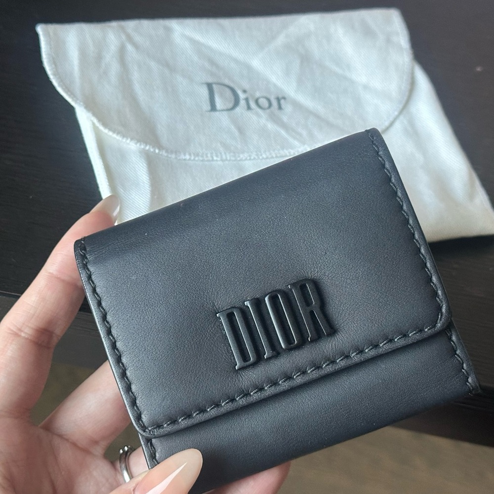 (SOLD) Dior Black Leather Card Holder